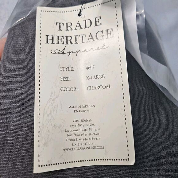 TRADE HERITAGE APPAREL Sz XL Gray Sweatshirt Charcoal NWT - Picture 7 of 7